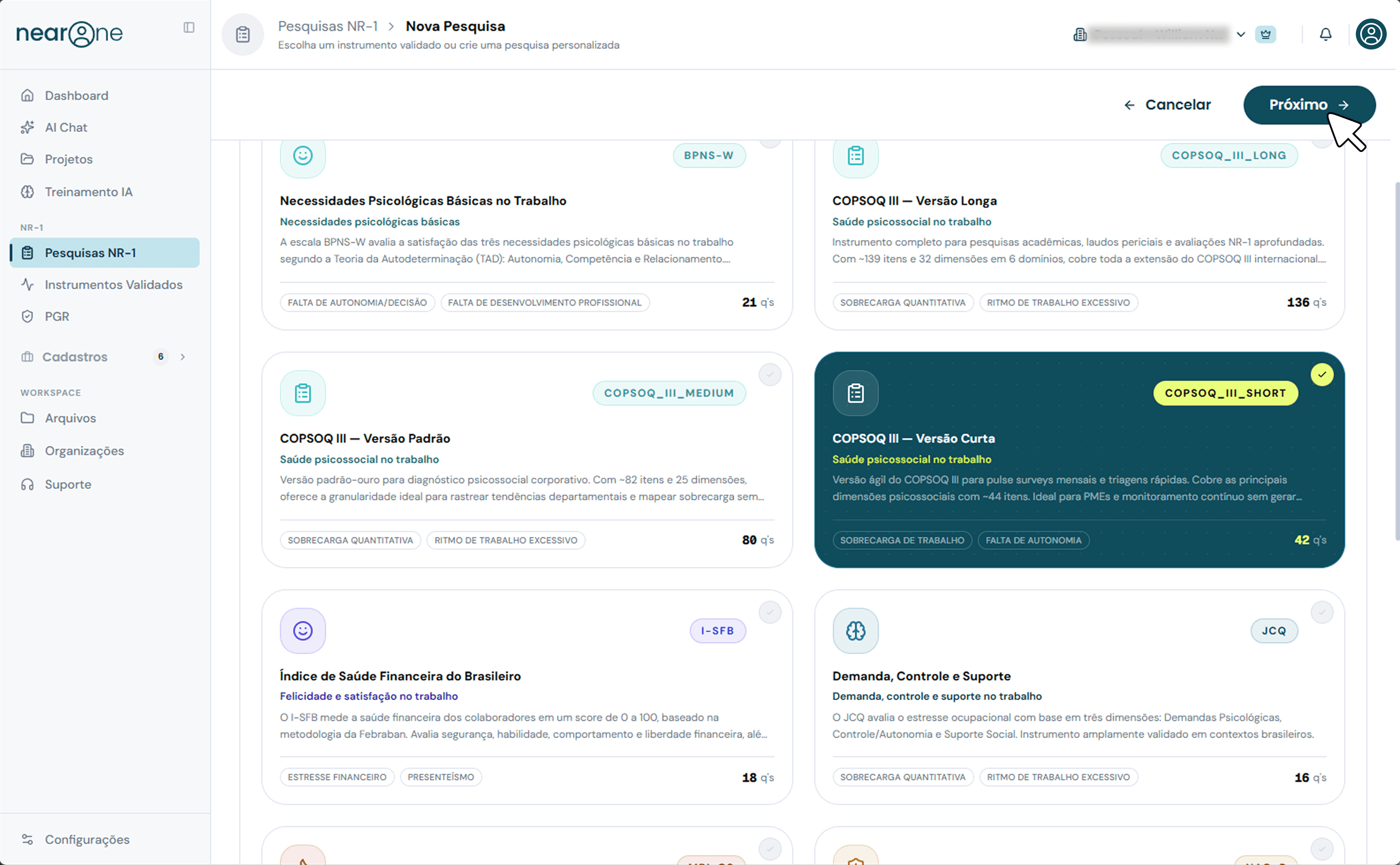 Passo 01: Configure a pesquisa para sua empresa